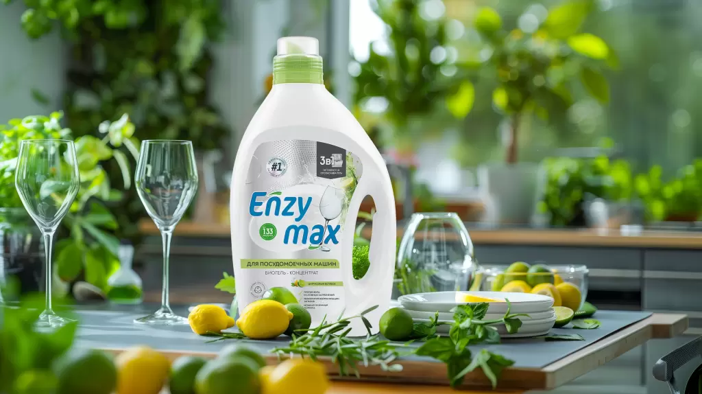 Моющее средство с энзимами для посудомоечной машины Моющее средство с энзимами для посудомоечной машины