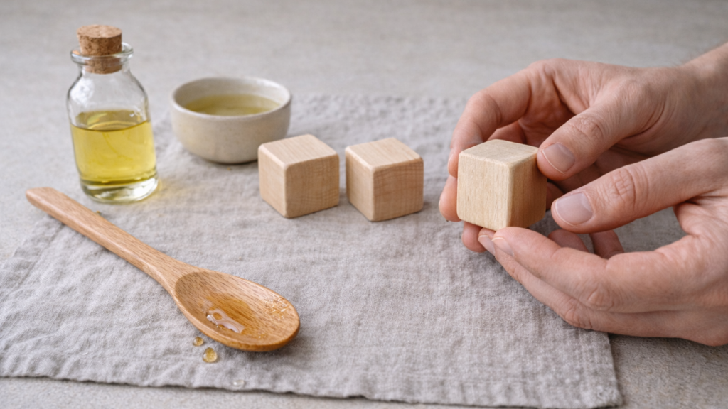 Обработка деревянных игрушек