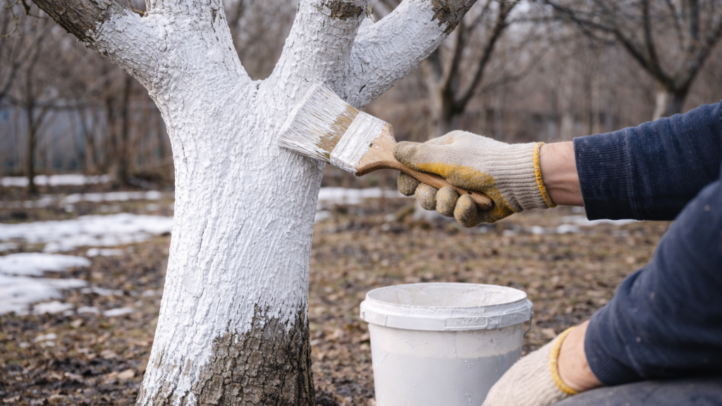 Можно ли белить молодые деревья акриловой краской